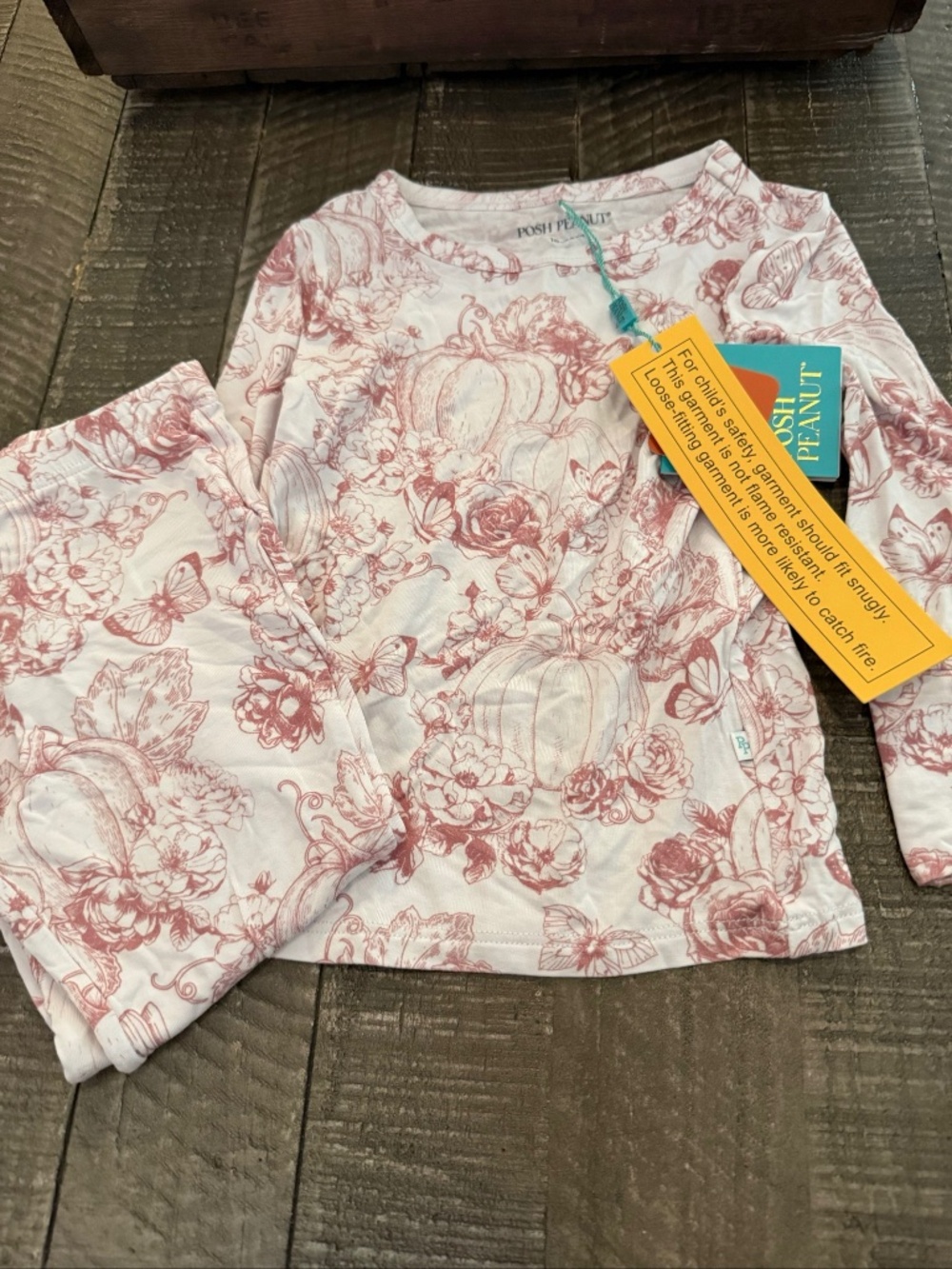 Posh Peanut Bamboo Pumpkin Pajama Set 18/24